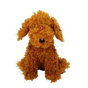 Jellycat Cooper Doodle Dog Plush Stuffed Animal Toy Sitting Toffee Curly